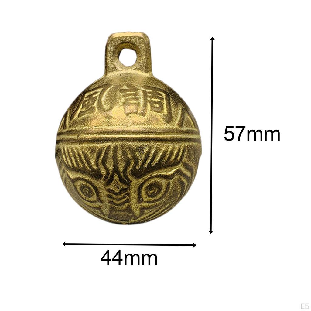 Dog Bell Collar Accessories Decoration Retro Pattern Copper Cute DIY Jewelry Making Crafts