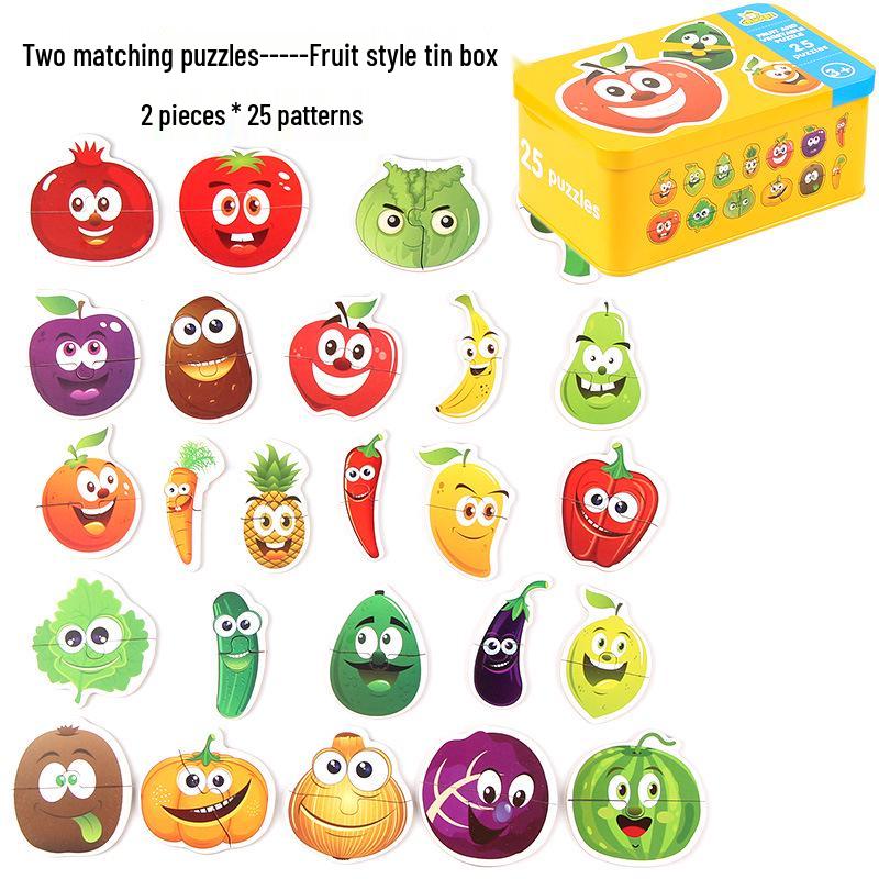 Подарочная коробка с пазлом для малышей и детей ясельного возраста с животными: Развивающая когнитивная игрушка для раннего обучения