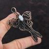 Подвеска Rainbow Moonstone, подвеска из медной проволоки, ювелирное изделие ручной работы, подвеска-бабочка, уникальное медное ювелирное изделие, подвеска из драгоценного камня, подарок для мамы