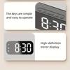 Голосовое управление Цифровой будильник Температура Двойной будильник Повтор Настольные часы 3 уровня Регулировка яркости 12/24H LED часы