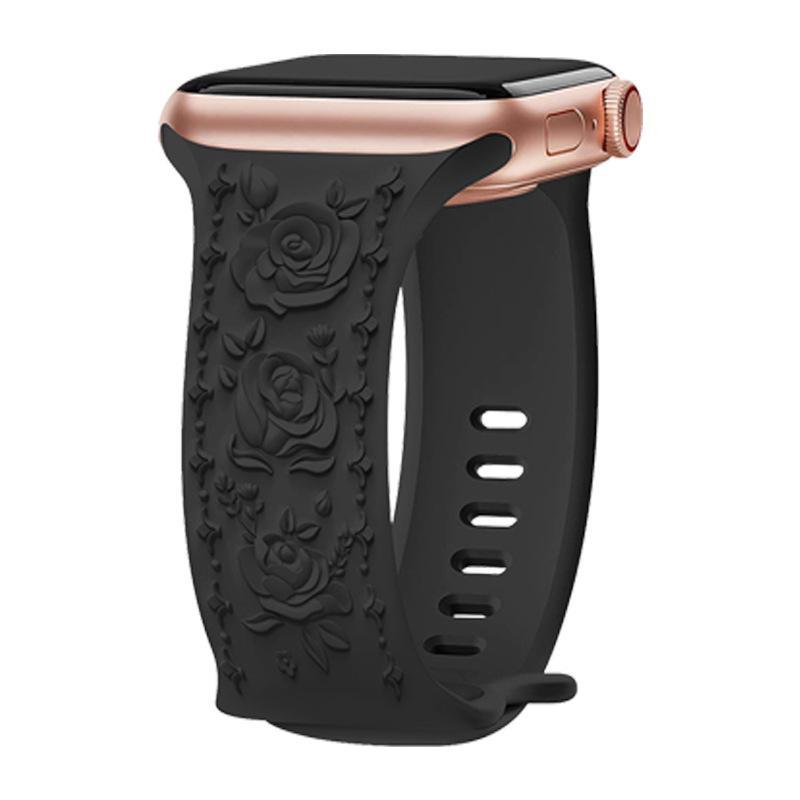 Спортивный ремешок с тиснением Big Rose для Apple Watch (Серии 1-9)