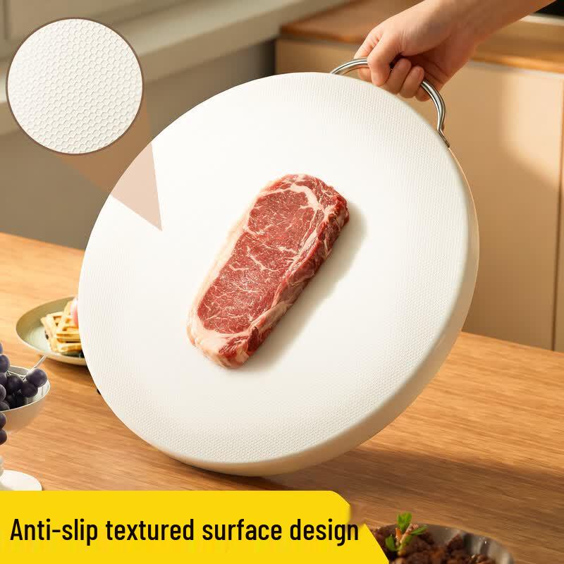 Round Extra Thick PE Cutting Board with Handle