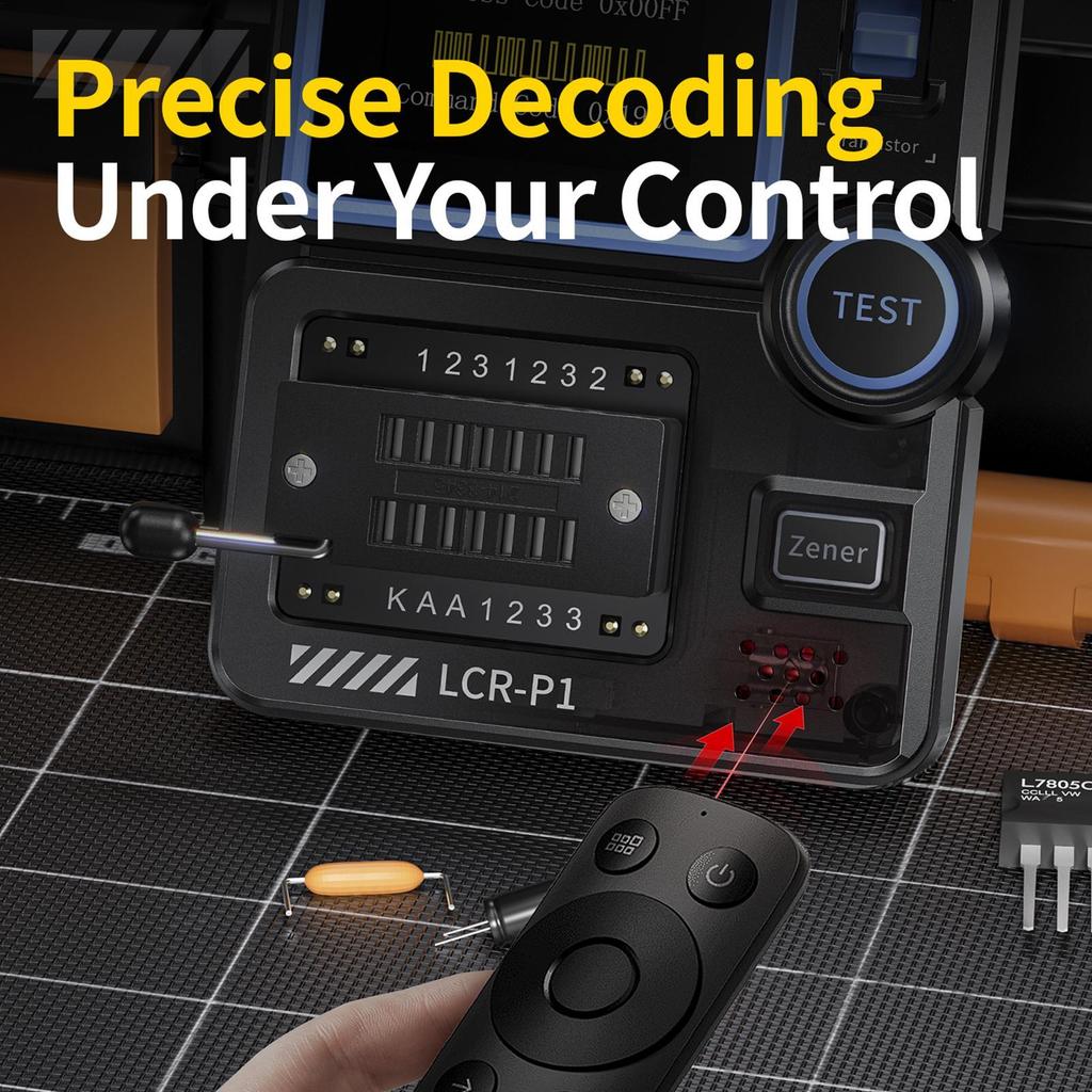 Тестер электронных компонентов Тестер транзисторов Графический дисплей Емкость Измерительный инструмент для электронных компонентов для электронных