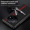 For TECNO Phantom V Fold Case Carbon Fiber Texture Leather + PC Anti-Drop Folding Phone Cover