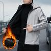 Мужская куртка Осень и Зима Утолщенный Бархат Бренд Модная Красивая Повседневная Верхняя Одежда Одежда для Молодых Мужчин