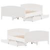 Solid Wood Bed without Mattress White 120 x 190 cm Pine Wood