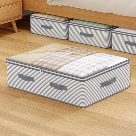 Under-Bed Storage Bag Foldable Storage Bins With Clear Top Reusable