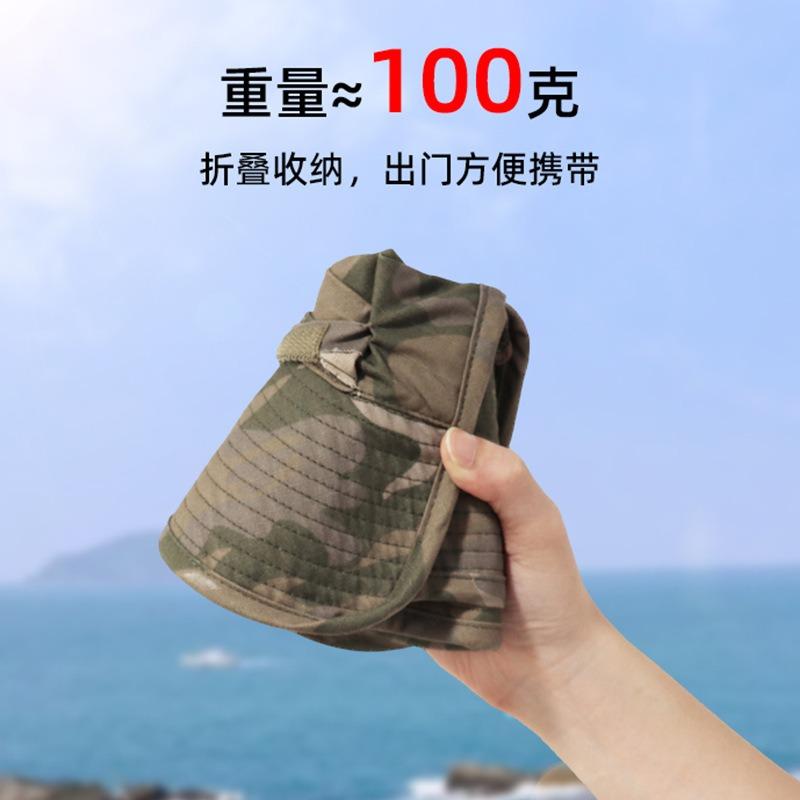 Fan Tail Magic Adjustment Camouflage Bucket Hat Outdoor Sun Protection Visor Hat Women Summer Sun Protection Fishing Hat Jungle Hat