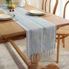 Chang Bao Sen Cotton Linen Tassel Table Runner