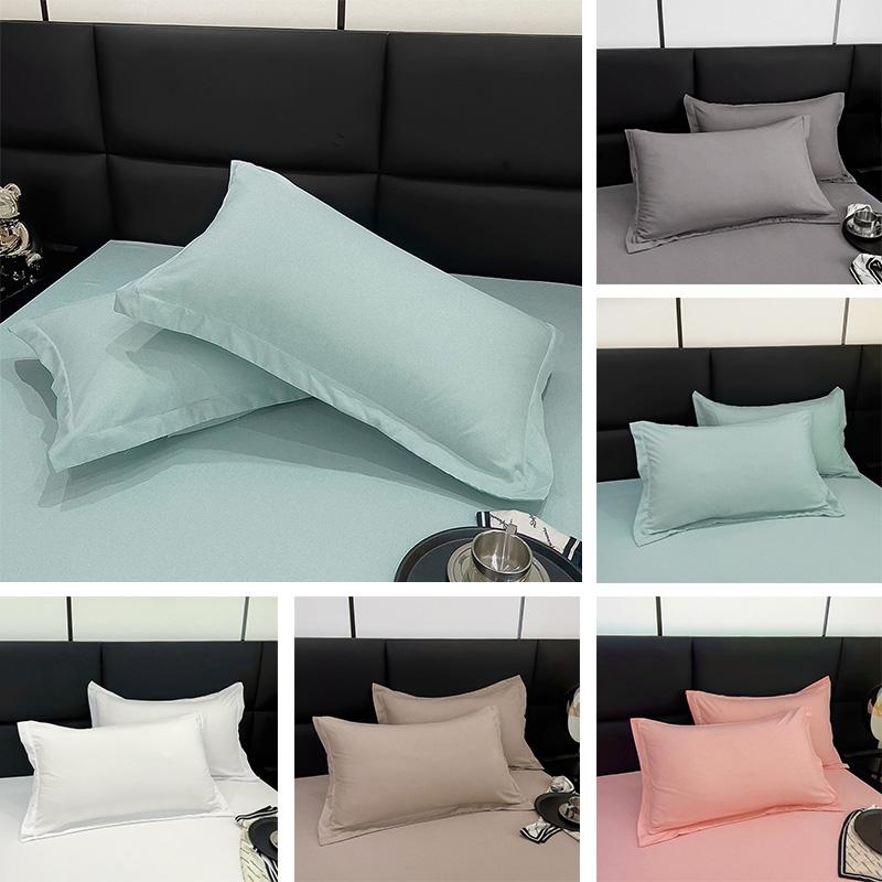 2 шт./компл. 48x74 см удобная наволочка для кровати, домашняя подушка для дивана, чехол для подушки из полиэфирного волокна, однотонный цвет