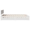 Solid Wood Bed with Drawers White 120x200 cm Pine