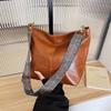Women's Large-capacity Casual Bag, Retro and Simple Wide Shoulder Bag, Women's Bucket Bag, Crossbody Bag
