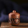 Solid Wood Medicine Pill Box Mini Lantern Wood Rescue Pill Case Portable Storage Sealed Can For Outdoor First Aid Tool