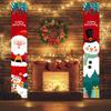 1 пара рождественских двустиший, которые легко повесить, Санта-Клаус, знак на крыльцо, баннеры на дверь, многоразовые подвесные двустишия для входной двери, принадлежности для новогодней вечеринки