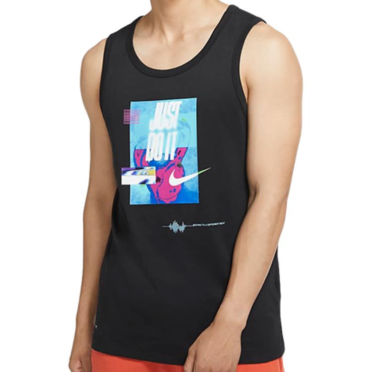 Nike Dri-FIT JDI тренировочный повседневный дышащий жилет мужской топ черный CV2953-010