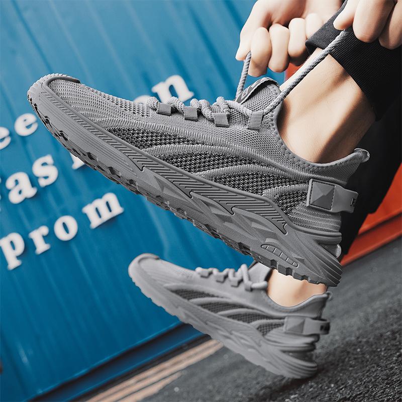 Модные новые мужские повседневные спортивные туфли, дышащие, Fly Woven, повседневные кроссовки для бега на открытом воздухе, нескользящие, износостойкие, баскетбольные, теннисные туфли