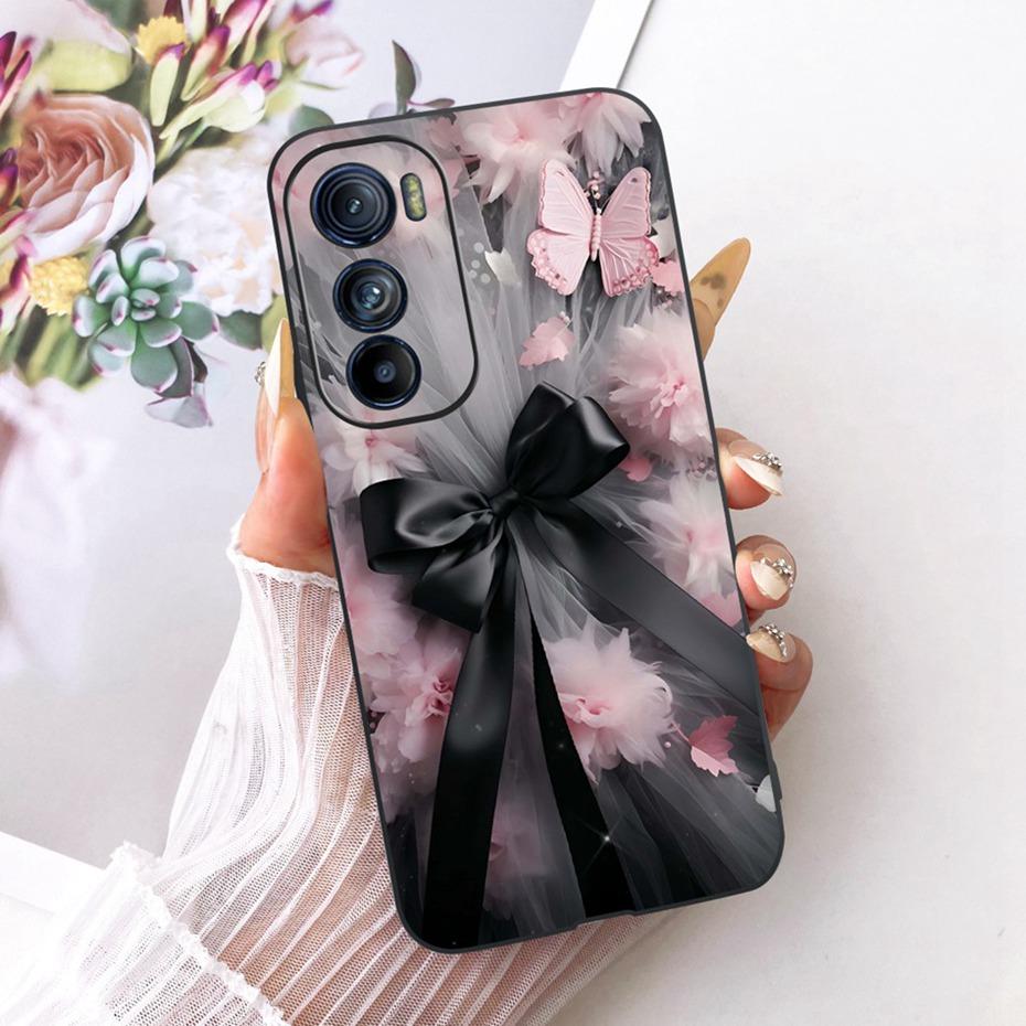 Милый чехол для телефона с принтом для Motorola Edge 30 30Pro 30Neo, мягкие черные силиконовые TPU чехлы для MOTO Edge30 Pro Neo, защитные бамперы