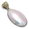 Подвеска из натурального перламутра 925 пробы из стерлингового серебра 2" o0h77