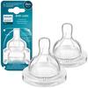 Tétines Bébé - Philips Avent - SCY761/02 - Anti Colique Silicone 0m+ - Débit Lent - Lot De 2