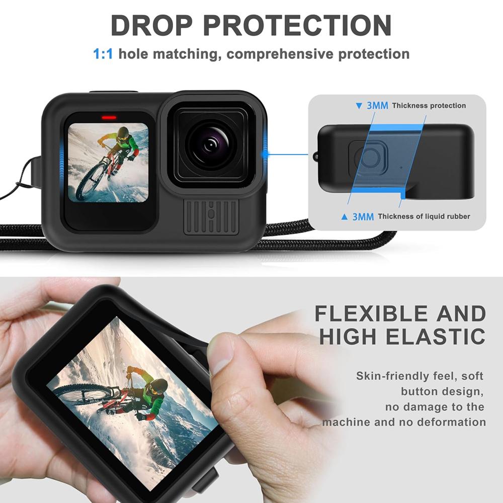 Защитная пленка для экрана GoPro Hero 13, силиконовый чехол, защита из закаленного стекла, сумка, крышка для объектива для Go Pro Hero 13 Black, аксессуары