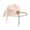 Feather Headband 1920s Headpiece Headwrap Head Chain Hair Accessories Headwear for Stage