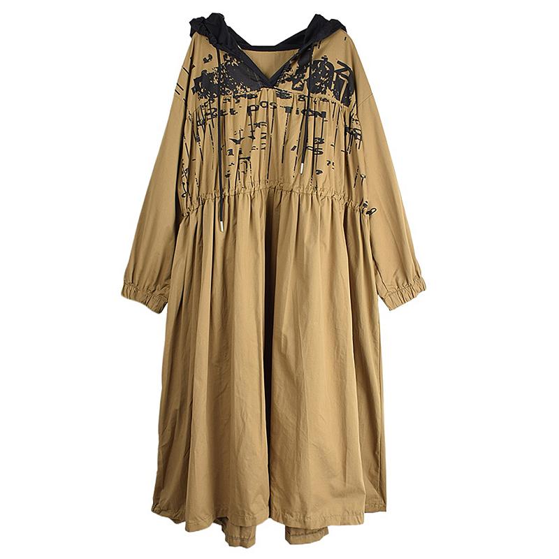 Xitao Осеннее повседневное женское платье с капюшоном и принтом ZYY1001