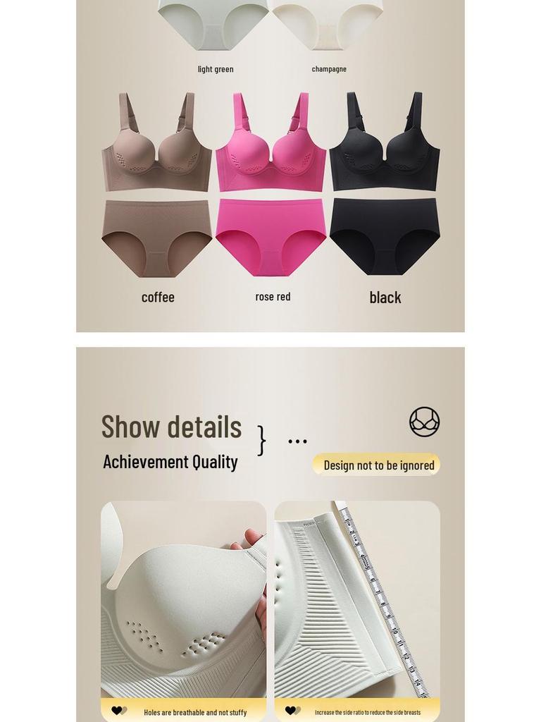 Plus Size Seamless Push-Up Shaping Bra with Side Support