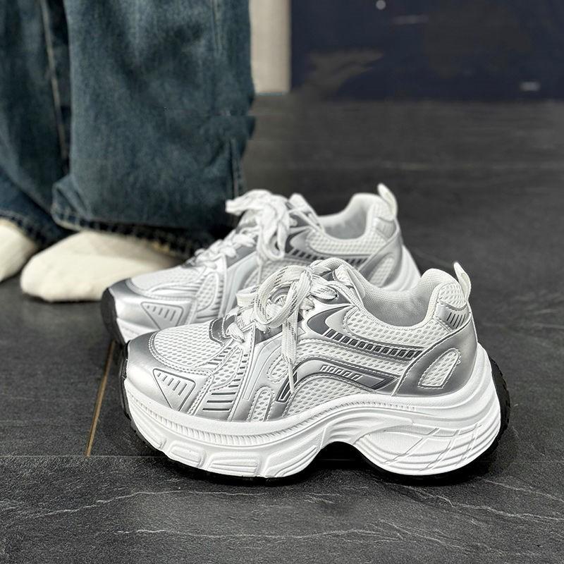 Универсальная обувь на толстой подошве для увеличения роста, повседневная спортивная обувь, весна и лето, новинка, нишевая, удобная, Forrest Gump, на мягкой подошве, женская