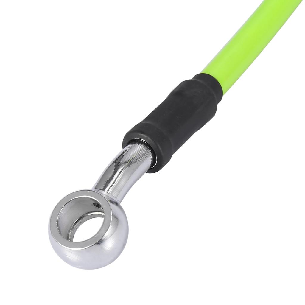 Motoforti Мотоциклетный тормозной шланг сцепления Шланг Гидравлический Армированный Мотоциклетный Нержавеющая сталь 28°+90° Зеленый 130см