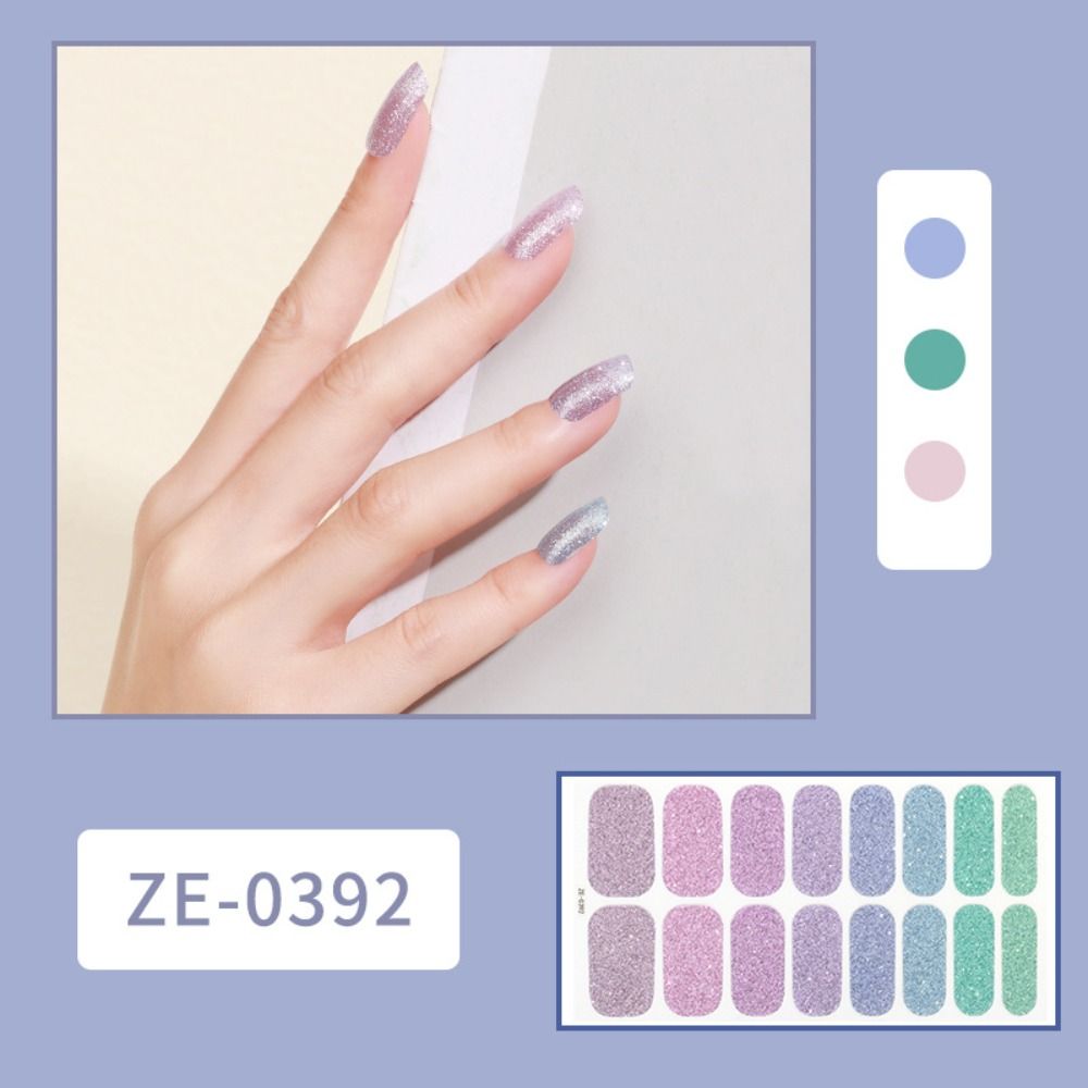 5Sheets Strips Gel Nail Polish Strips Gradient Colors Nail Art Stickers  DIY NAil Art Making
