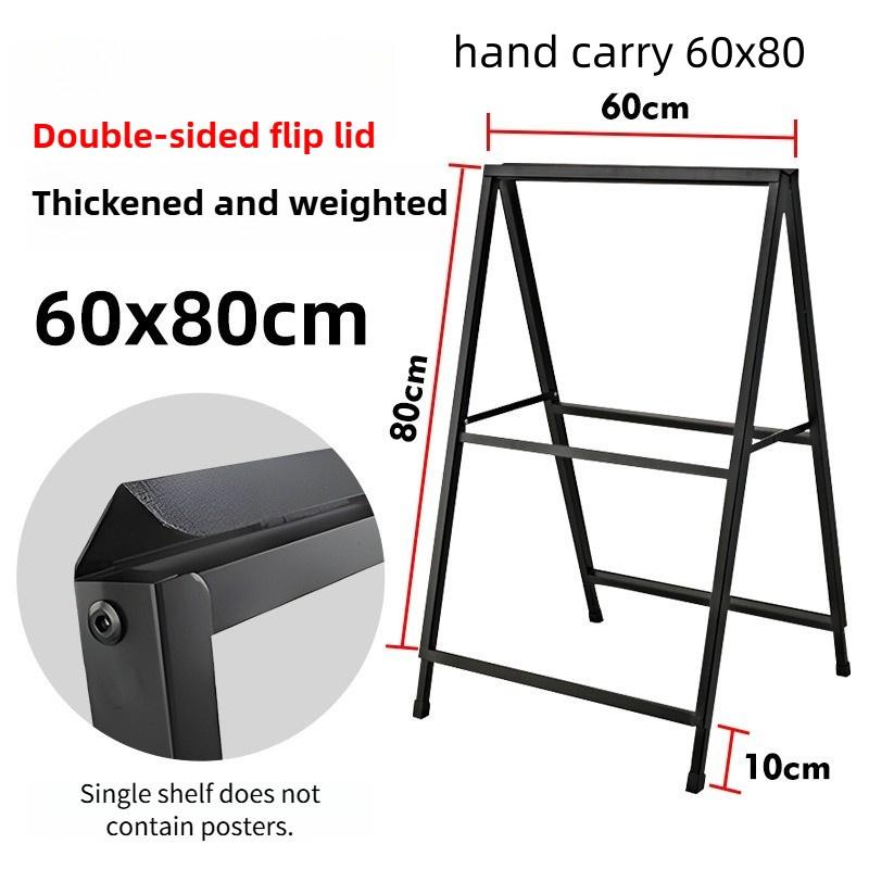 Heavy Duty A Frame Folding Sidewalk Poster Signboard Sign Single/Double Sided A Board Metal Poster Display Stand