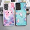 Мультяшный милый мягкий чехол для телефона с аксолотлем для Samsung A17 A16 A15 A14 A13 A57 A56 A55 A54 A53 A37 A36 A35 A34 A33 A26 A25 A24 A23 A52