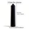 8-15 Cm Natural Obsidian Single Pointed Hexagonal Prism Crystal Point Wand Tower Pillar Home Decoration Gift Stones Ornament