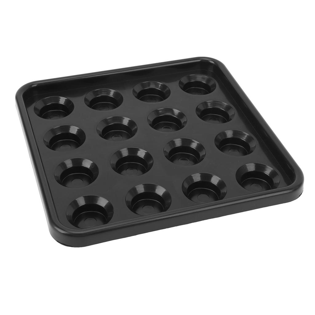 Поднос для переноски шаров для пула на 16 шаров, пластиковый поднос-держатель для хранения бильярдных шаров для снукера, бильярда, стола для пула, черный