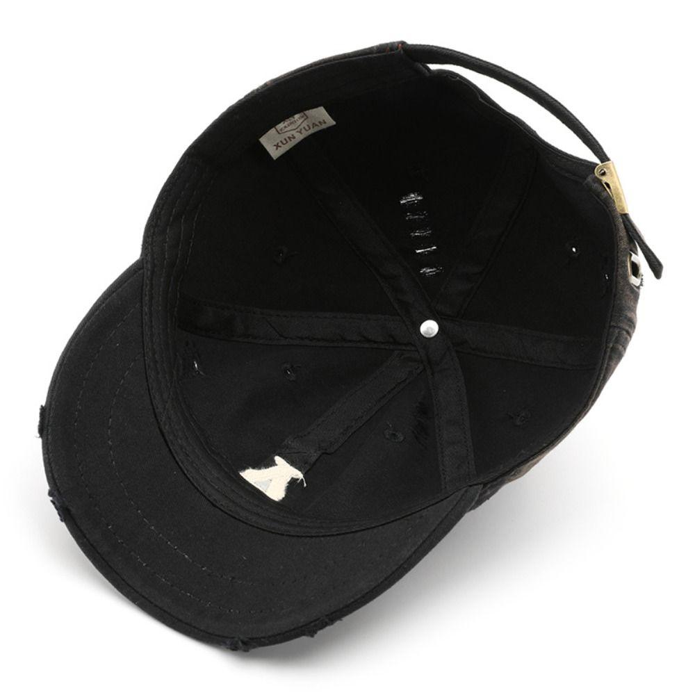 Embroidered Embroidery Letter Baseball Hat Retro Sun Hat Fashion Men Baseball Cap  Outdoor