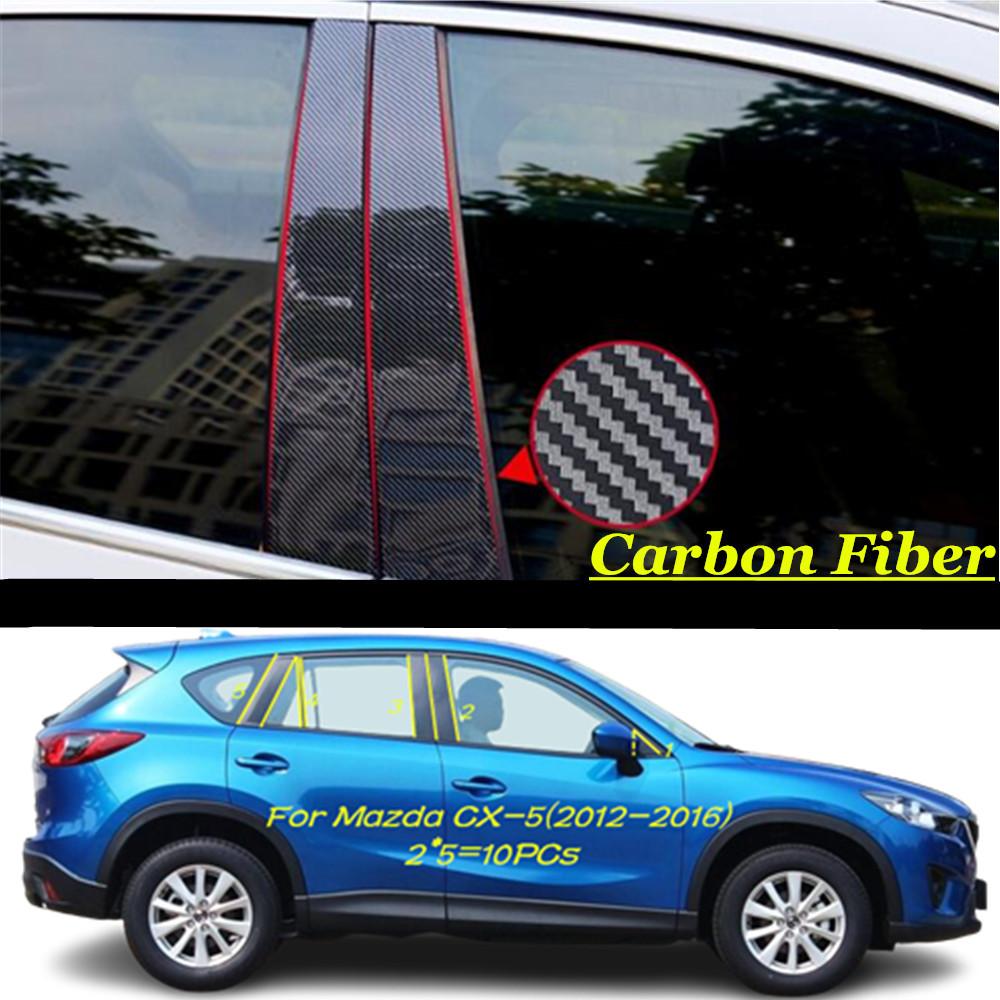 For Mazda CX-5(2012-2016)/(2017-2024) Car PC Material Pillar Post Cover Door Trim Window Molding Sticker Plate Accessories CX5