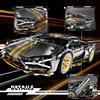 Technic Sports Car Building Blocks Toys 1:14 черно-золотых конструкторов MOC, гоночные модели суперкаров в качестве подарка на день рождения для мальчиков и взрослых