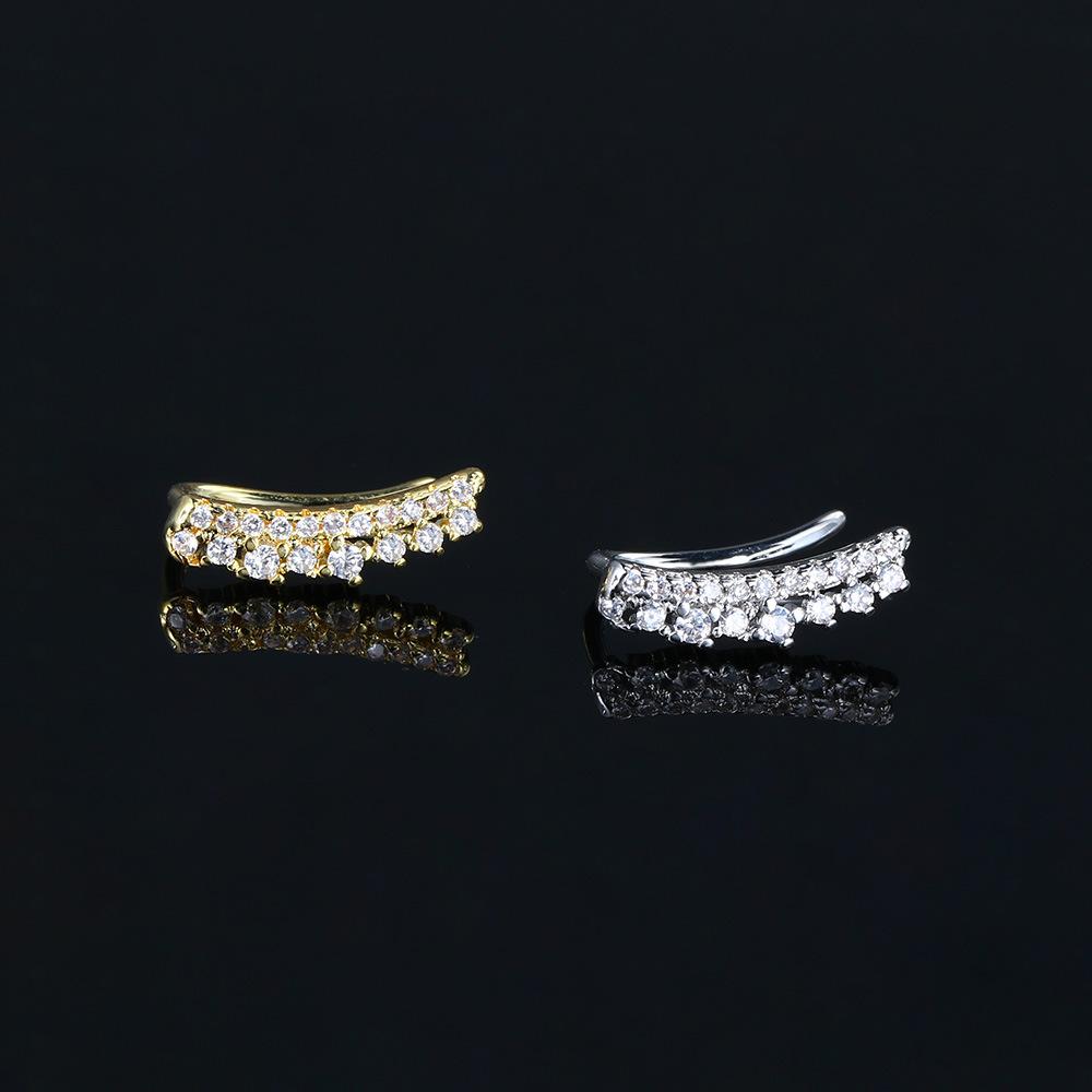 Fashion High Quality Helix Piercing Lips Loving Heart Earrings Women Trend Sliver Gold Color Zircon Tragus Bone Stud Ear Ring