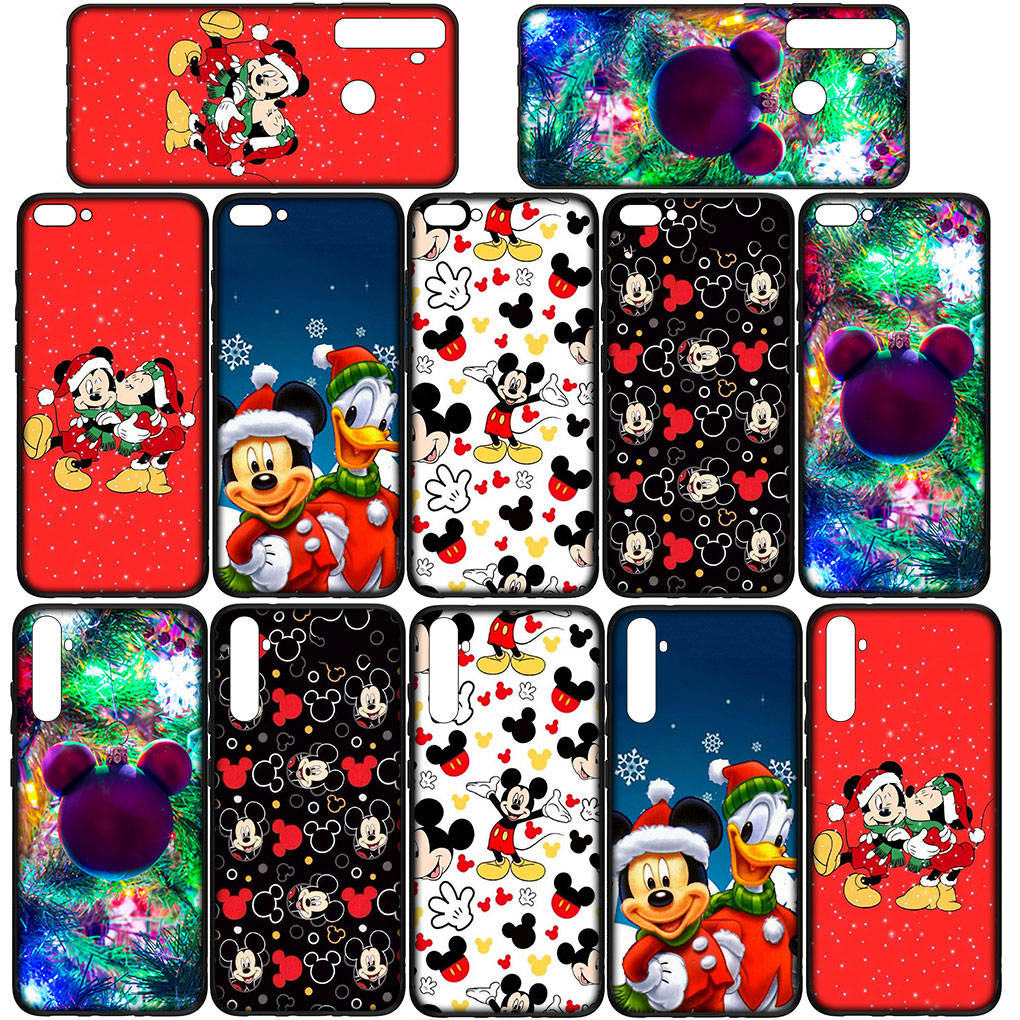 Чехол для Samsung Galaxy S25 S24 S23 iPhone 16 15 Xiaomi Redmi Note 14 13 12 16E 11 Pro Max OPPO Moto Huawei Anime Merry Christmas Mickey Minnie Cover