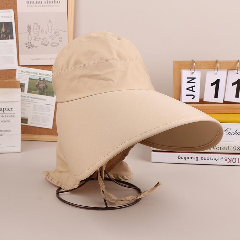 Солнцезащитная шляпа с большими полями, летняя, закрывающая все лицо, пустая шляпа-цилиндр, для велоспорта, скалолазания, солнцезащитная шляпа