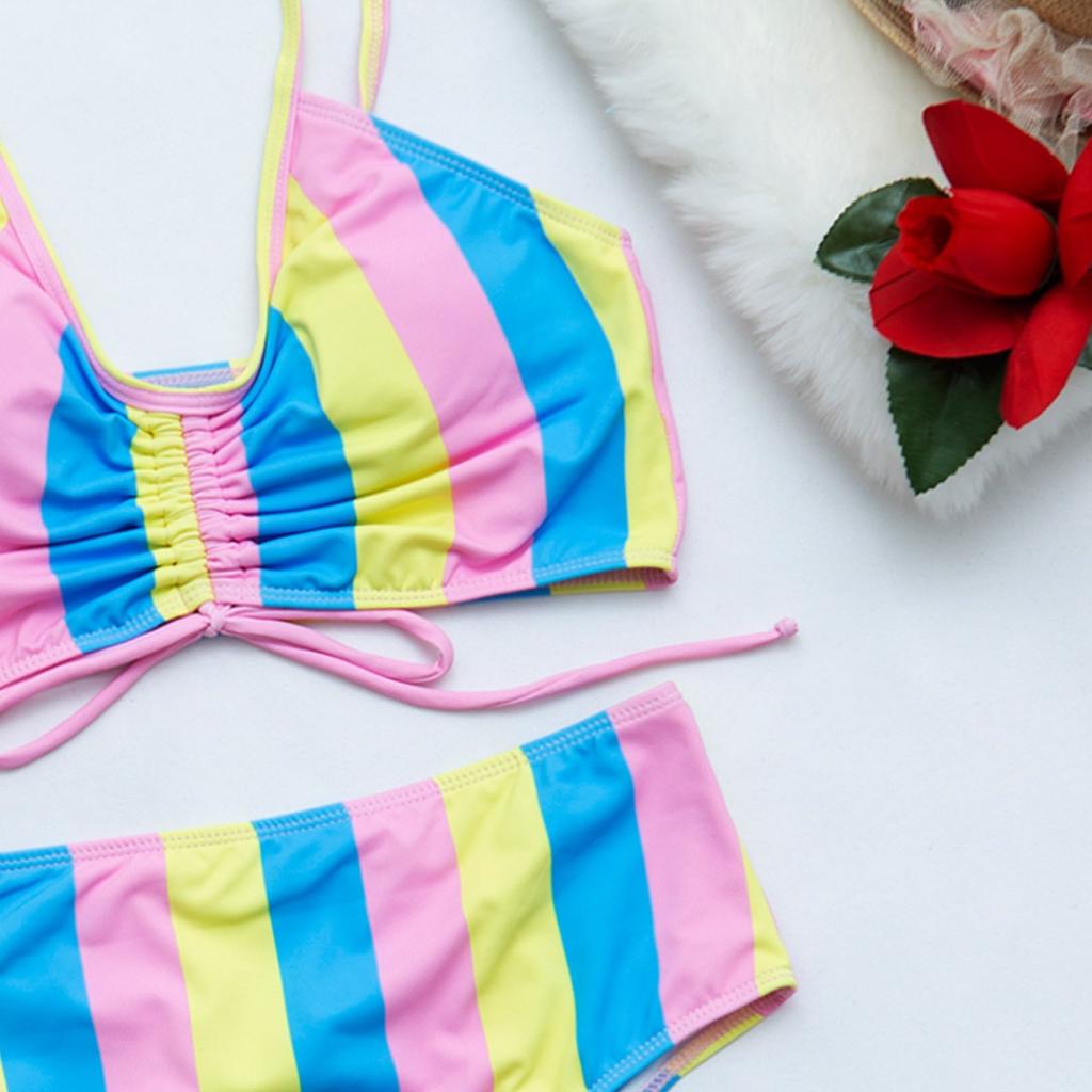 Бикини с высокой талией, женский купальник с пуш-ап, женский Радужный купальник, сексуальный комплект бикини, купальный костюм, пляжная одежда, купальный костюм