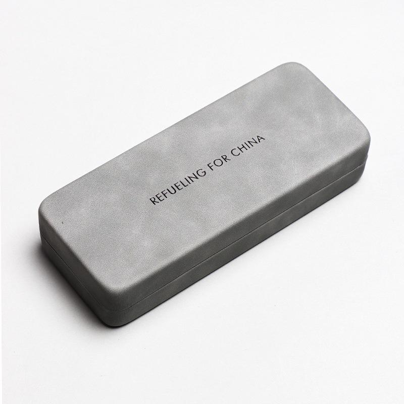 Модный чехол для очков из ПВХ кожи на кнопке - Черно-белый мягкий чехол, в наличии