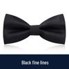 Men's Burgundy & Black Bow Tie for Weddings - British Korean Style
