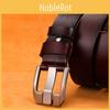 Men Color Solid Leather Belt With Geometric Style And Durable Alloy Pin Buckle
