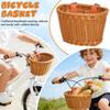 Велосипедная корзина для переднего руля Детская Взрослая Плетеная корзина на руль Декор для велосипеда С кожаными ремешками Аксессуары Корзина