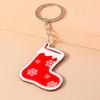Cute Christmas Key Chain Snowman Santa Claus Key Ring Pendant for Car Key Holder Women Girls Handbag Decor DIY Jewelry Gift