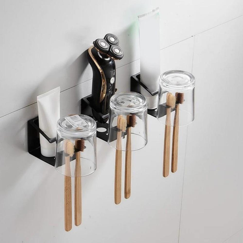 Держатель для зубной щетки из нержавеющей стали, креативный держатель для зубной пасты, подстаканник для зубной щетки, полка для ванной комнаты, аксессуары для дома