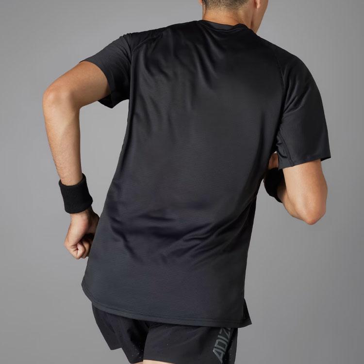 Adidas Мужская футболка для бега Adizero, черные, серые IK9718