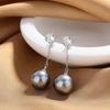French Pearl Tassel Earrings: Women's High-End Luxury Crown Studs