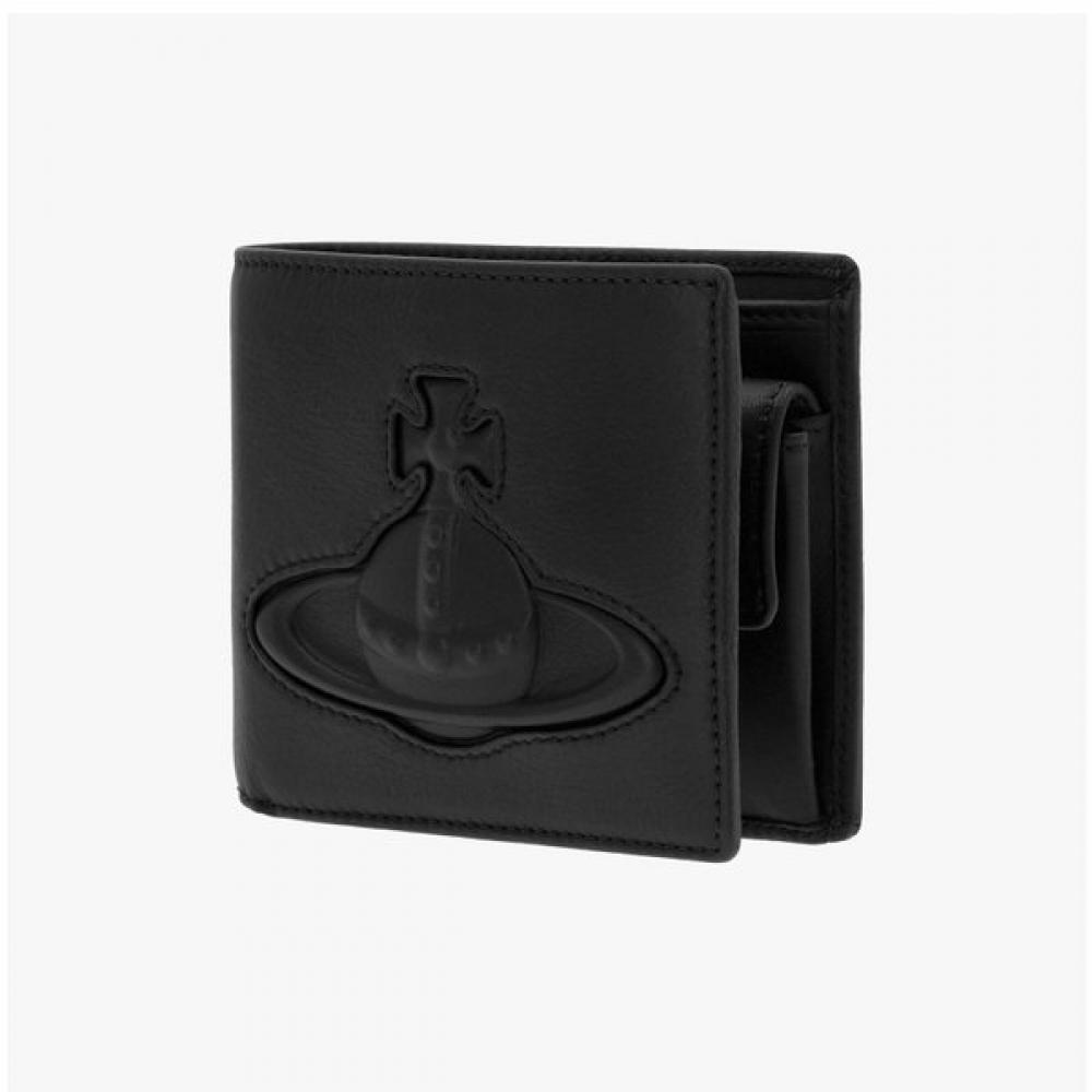 Vivienne WeStwood Men S Smooth Leather Coin Bifold Wallet